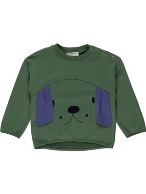 Panço Üç Boyut ve Nakış Detaylı Sweatshirt