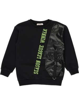 Panço Erkek Çocuk Bisiklet Yakalı Sweatshirt