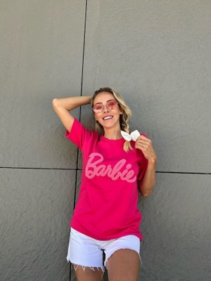 Leila Orijinal Marka Barbie T-Shirt Pembe - S