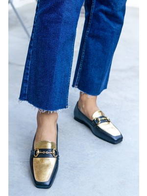 Laminta Zarae Gold Toka Detaylı Kadın Babet