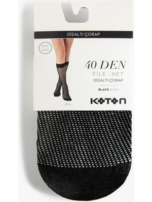Koton File Çorap Diz Altı 40 Den