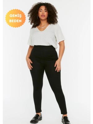 Banega  Curve Büyük Beden Toparlayıcı Sıkılaştırıcı Yuksek Bel Siyah Tayt