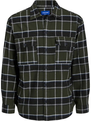 Jack & Jones Rahat Kesim Uzun Kollu Haki Erkek Gömlek 12245681