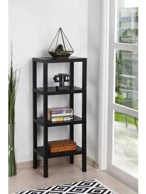 Mutfak Köşesi Shelf 4 Katlı Düzenleyici Raf Ünitesi Kitaplık, Banyo, Mutfak Rafı, Ayakkabılık, Organizer