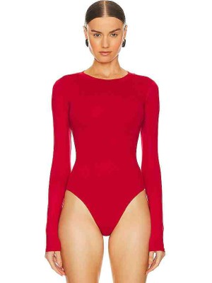 By Kul Design Bykuldesign Kadın Kırmızı Bodysuit