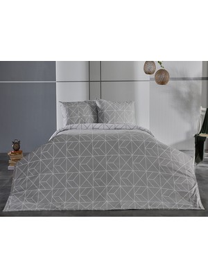 Doqu Home Ranforce Polka Nevresim Takımı Çift King Size - Gri