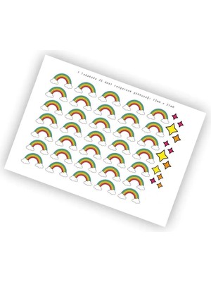 Kt Grup Gökkuşağı Sticker Etiket 12X21MM 9X13CM 2 Sayfa 70 Etiket