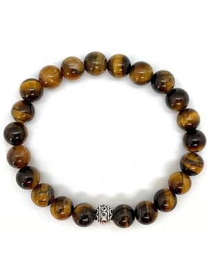 NBS Beautiful Naturel Stones Doğaltaş - Kaplan Gözü Bileklik - Unisex KAP-1001-91