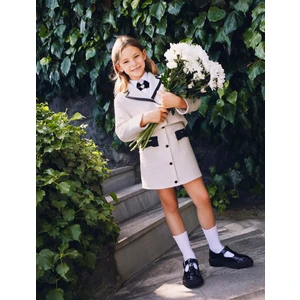 Ceket Uzun Kollu Düğme Kapamalı Cep Detaylı Dokulu