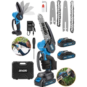 Alman Pro 128 Vf  10AH Akülü Dal Kesme Budama Testere Bıçkı Makinesi Çift Akülü 15CM Blue
