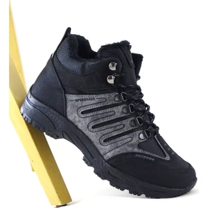 Unisex Kürklü Fermuarlı Trekking Bot