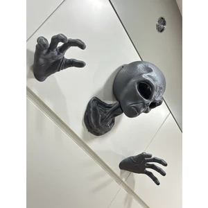 KemX3D Alien -Uzaylı Duvar Dekorasyonu Veya Kulaklık Tutucu