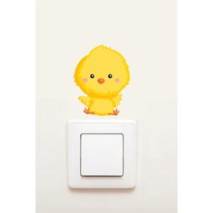 Sarı Tatlı Civciv Çocuk Odası Priz Sticker Duvar Sticker 003