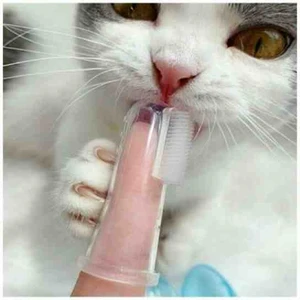 Kedi Köpek  Diş Temizleme Fırçası Silikon Parmak Fırçası Ağız Hijyeni