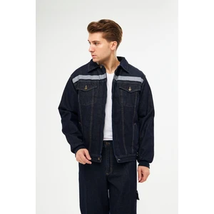 Orange Safety Kot Mont Taşlanmış Pamuk Kapitoneli Reflektörlü