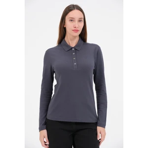 Füme Bayan Regular Fit Uzun Kollu Polo