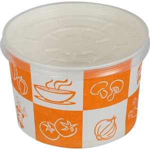 100 Adet Kapaklı Çorba Kasesi 16 Oz
