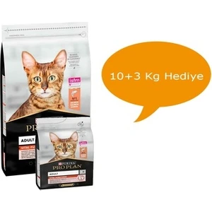 Pro Plan Somonlu ve Pirinçli Yetişkin Kedi Maması 10 kg + 3 kg(KAPALI ORİJİNAL PAKET)