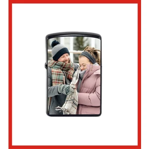 Yüksel 34 Resim ve Isim Basılabilir Siyah Metal Çakmak ,kişiye Özel Resimli Çakmak