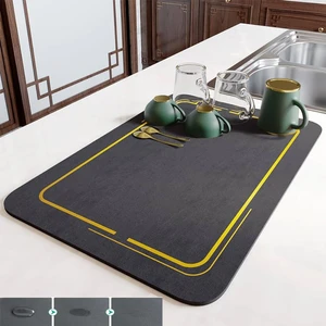 Süper Emici Sihirli Bulaşık Matı Tezgah Üstü Kurutma Matı Katlanabilir 40 x 50 cm