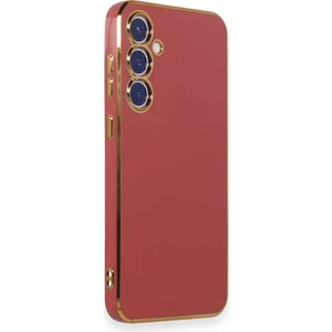 Samsung Galaxy S23 Fe Kılıf Köşeli Altın Model Kapak