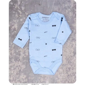 Gözlük Star Desenli Uzun Kollu Bebek Badi