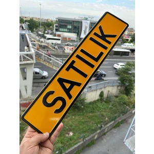 Satılık Yazılı Sarı Galeri Dekor Plaka