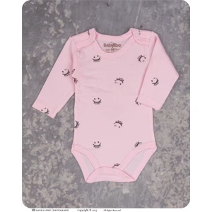 Smıle Desenlı Uzun Kollu Bebek Badi