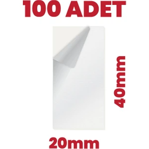 Çift Taraflı Beyaz Köpük Bant 100 Adet 20X40MM Hazır Kesim Diecut