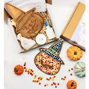 Mia Creative Art - Bal Kabağı Ahşap Çocuk Mozaik Seti (Doğal Ahşap) - Eğitici Oyun Seti - Çocuk Aktivite Seti