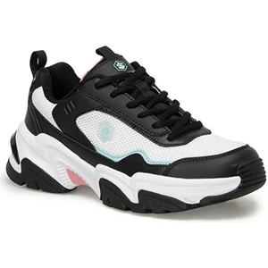 Joanna Wmn 3Pr Bağcıklı Phlon/Termo Kaymaz Taban Kadın Sneaker Siyah Beyaz