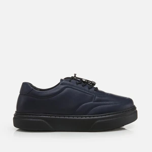 01AYH276830A680 Hakiki Deri Lacivert Kadın Spor Ayakkabı