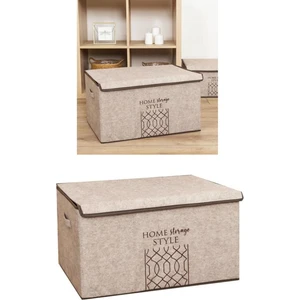 2 Adet Keçe Kapaklı Çok Amaçlı Maxi Kutu Hurç 47X37X24CM