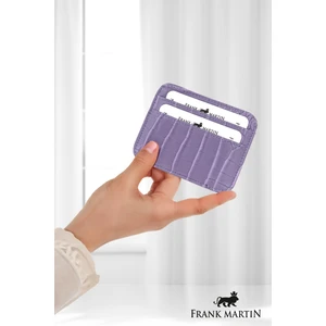 Frank Martin Orijinal Kutulu Para Bölmeli Croco Deri Ince Kredi Kartı & Cüzdan Lux Kroko Kadın Kartlık 85-001