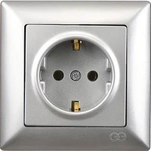 Günsan Elektrik Günsan Visage Gümüş Topraklı Priz