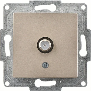 Günsan Elektrik Eqona Metalik Bej Tekli Uydu Prizi Eko Mekanizma