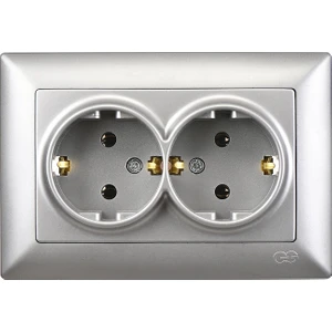 Günsan Elektrik Visage Gümüş İkili Topraklı Priz