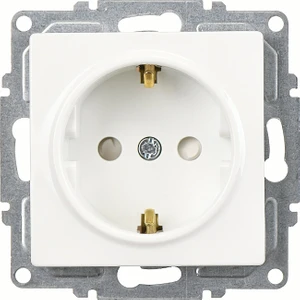 Günsan Elektrik Visage Beyaz Çocuk Korumalı Topraklı Priz Mekanizma