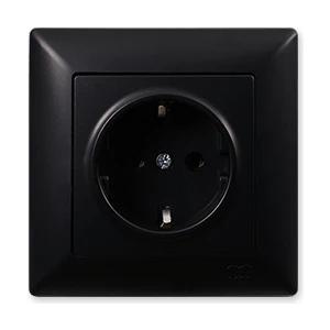 Günsan Visage Metalik Siyah Topraklı Priz