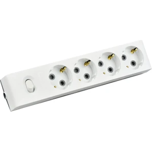 Günsan Elektrik Dörtlü Çocuk Korumalı Topraklı Anahtarlı Grup Priz Klemensli (Kablosuz)