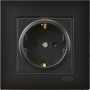 Günsan Elektrik Günsan Eqona Metalik Siyah Çocuk Korumalı Topraklı Priz