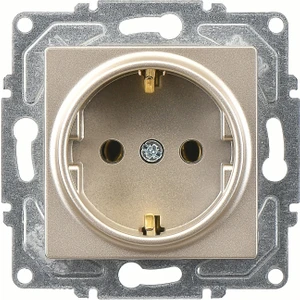 Günsan Elektrik Eqona Metalik Bej Topraklı Priz Mekanizma