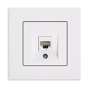 Günsan Elektrik Eqona Beyaz Tekli Data Prizi (RJ45 Cat6)