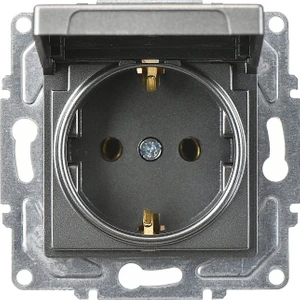 Günsan Elektrik Eqona Füme Kapaklı Topraklı Priz Mekanizma