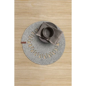 Cesta Amerikan Servis El Yapımı Pamuklu Gri Jüt Örme Dekoratif Supla 37x37cm 9683