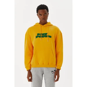 No Fear Erkek Sweatshirt Kapüşonlu Hardal M500243
