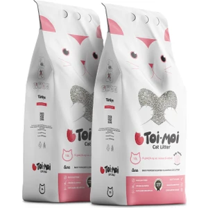 Toi Moi 2'Lİ paket, Toi Moi Bebek Pudrası Kokulu Sodyum Bentonit Kedi Kumu 10 L