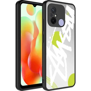 Xiaomi Redmi 12C Kılıf Aynalı Desenli Kamera Korumalı Parlak Mirror Kapak