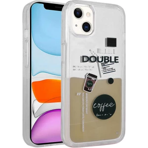 Apple iPhone 14 Plus Kılıf Içi Sıvılı Starbucks Kapak