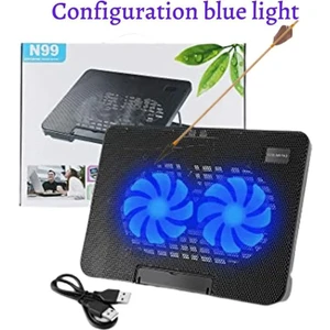N99 Notebook Cooler LED Işıklı Laptop Soğutucu Fan Ayarlanabilir Dizüstü Bilgisayar Standı Stant